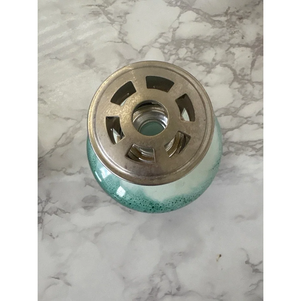 Azure Marble Teal Art Glass Catalytic Fragrance Lamp Bubble Glass Diffuser